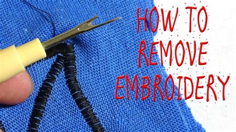 how to take out embroidery